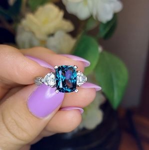 Diamonique Simulated London Blue Topaz
